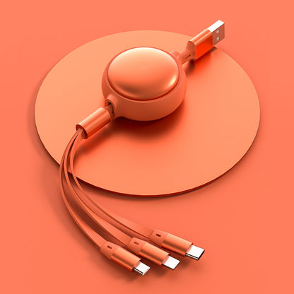 3 in 1 USB Cable Micro USB Type-C 2.4A Retractable