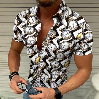 Men's 3D Printed Casual Summer Beach Shirt