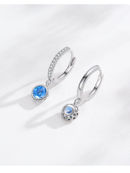 Women's Sea Blue Diamond Jewelry Set