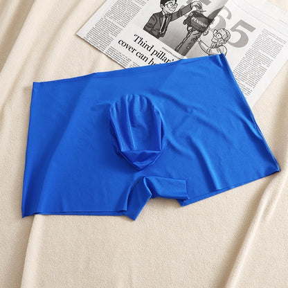 Summer Ice Silk Men's Mid Waist Boxers