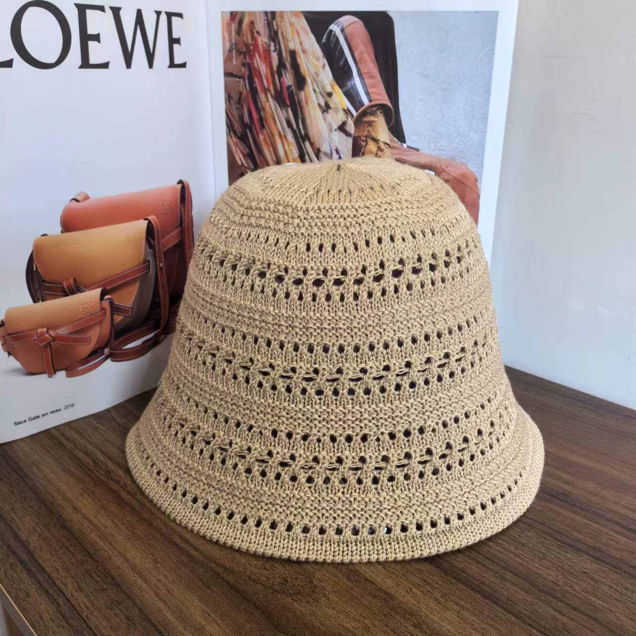 Women's Korean-style Sun Hat Knitted Hollow-out
