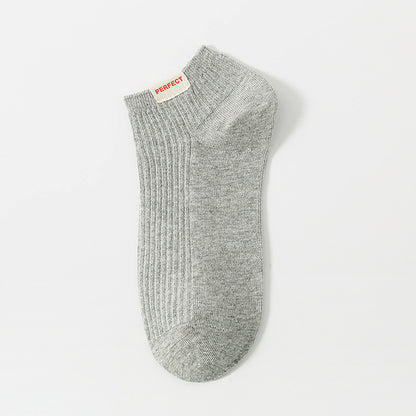 Solid Color Mens Cotton Socks
