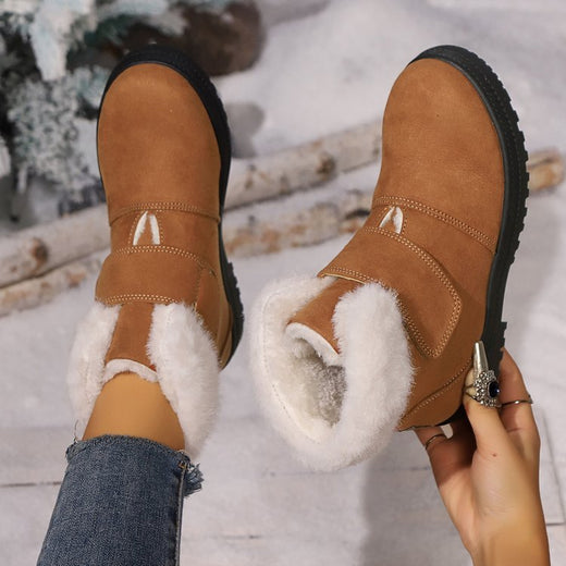 Female Fashion Velvet Padded Thick Cotton Shoes