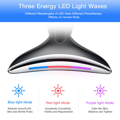 Neck Face Beauty Device LED Photon Therapy