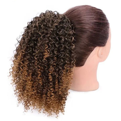 African Drawstring Small Curly Wig