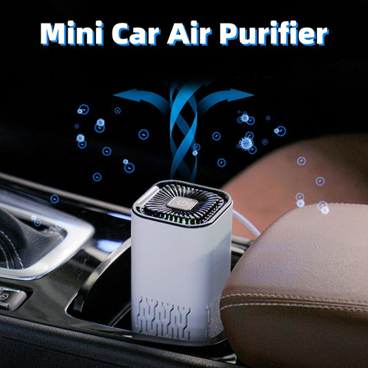 Portable Car Air Purifier Ionizer Smoke Dust Remover