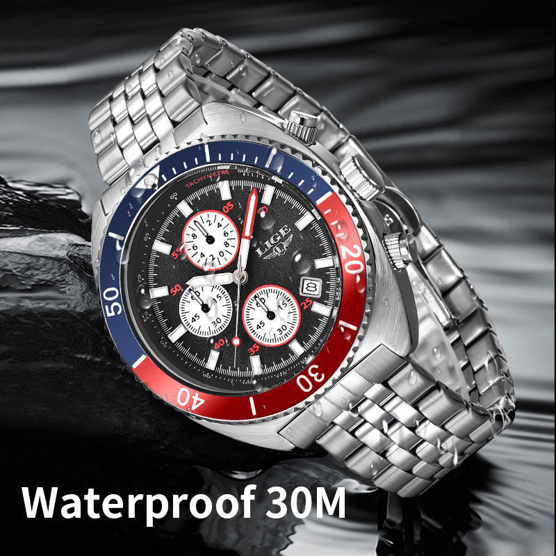 Multi-functional Student Men's Large Dial Waterproof Quartz Watch