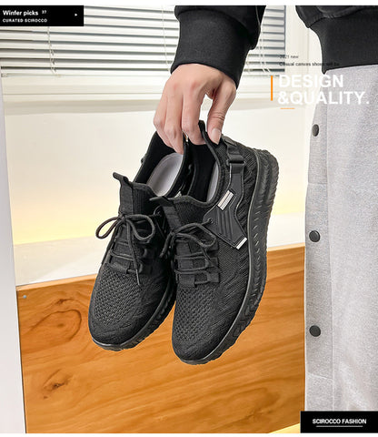 Men's Mesh Breathable Flyknit Running Shoes