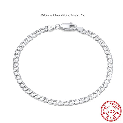 Sterling Silver Bracelet Car Flower Chain Trend