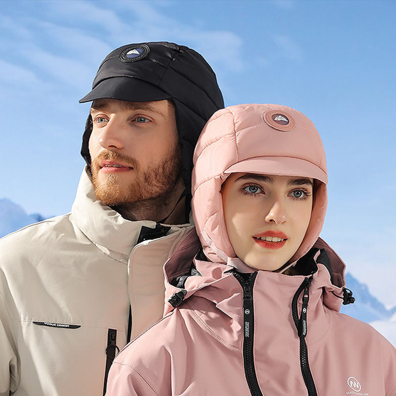 Down Plush Windproof Waterproof Winter Hat