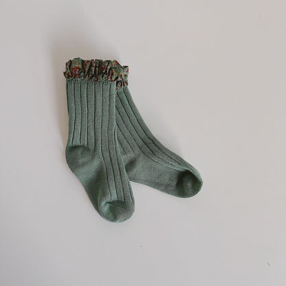 New Color Floral Lace Kid's Princess Socks