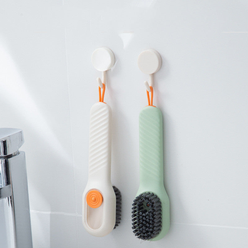 Multifunctional Soft-Bristled Shoe and Clothing Brush with Long Handle