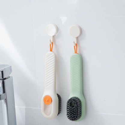 Multifunctional Soft-Bristled Shoe and Clothing Brush with Long Handle