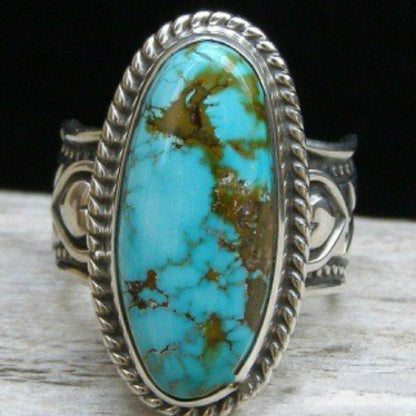 Ladies New Vintage Green Turquoise Ring