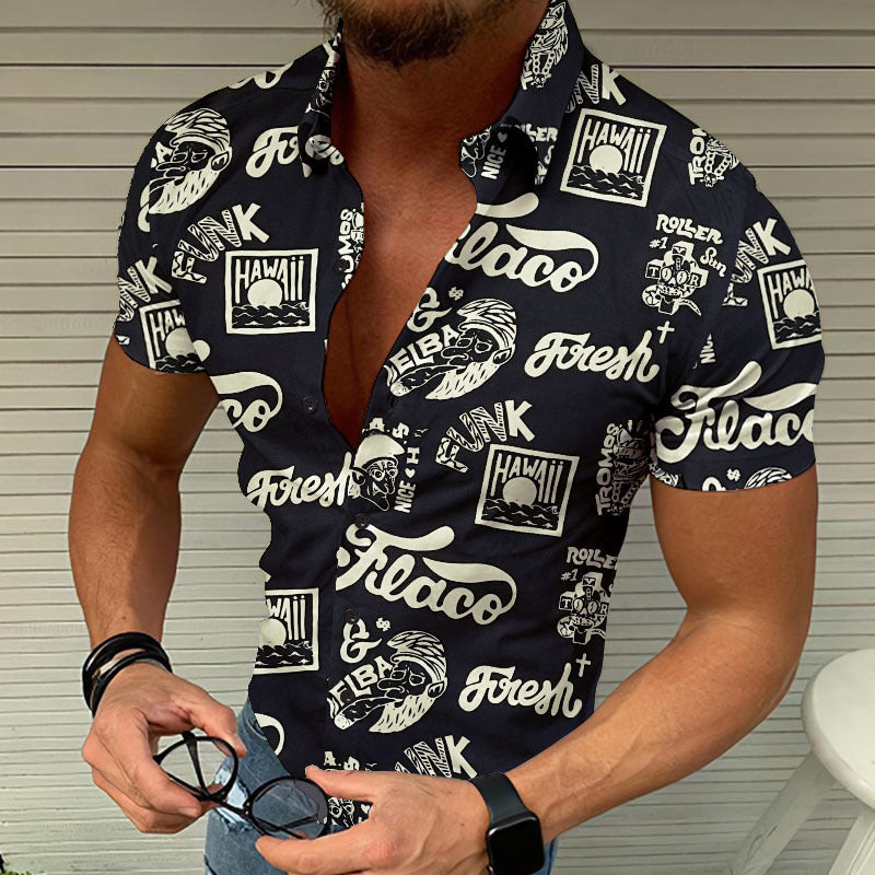 Men's 3D Printed Casual Summer Beach Shirt