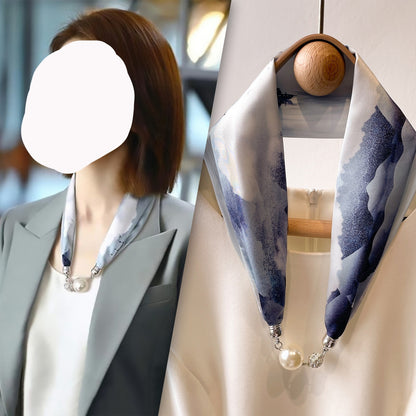 Women's Day Magnetic Suction Convenient Small Silk Scarf Popular
