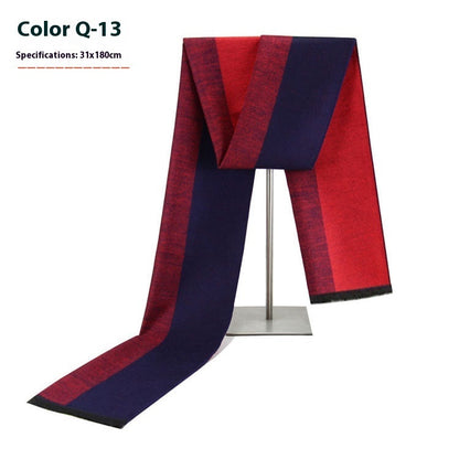 Men's Winter Warm Striped Business Scarf