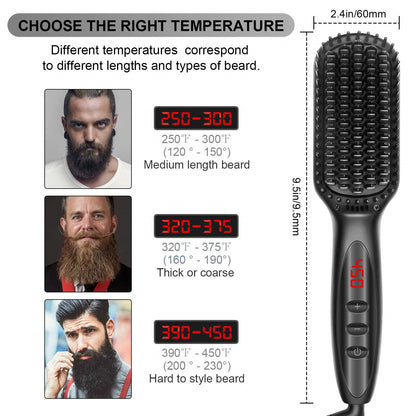 2-In-1 Ionic Hair Straightener Beard Comb