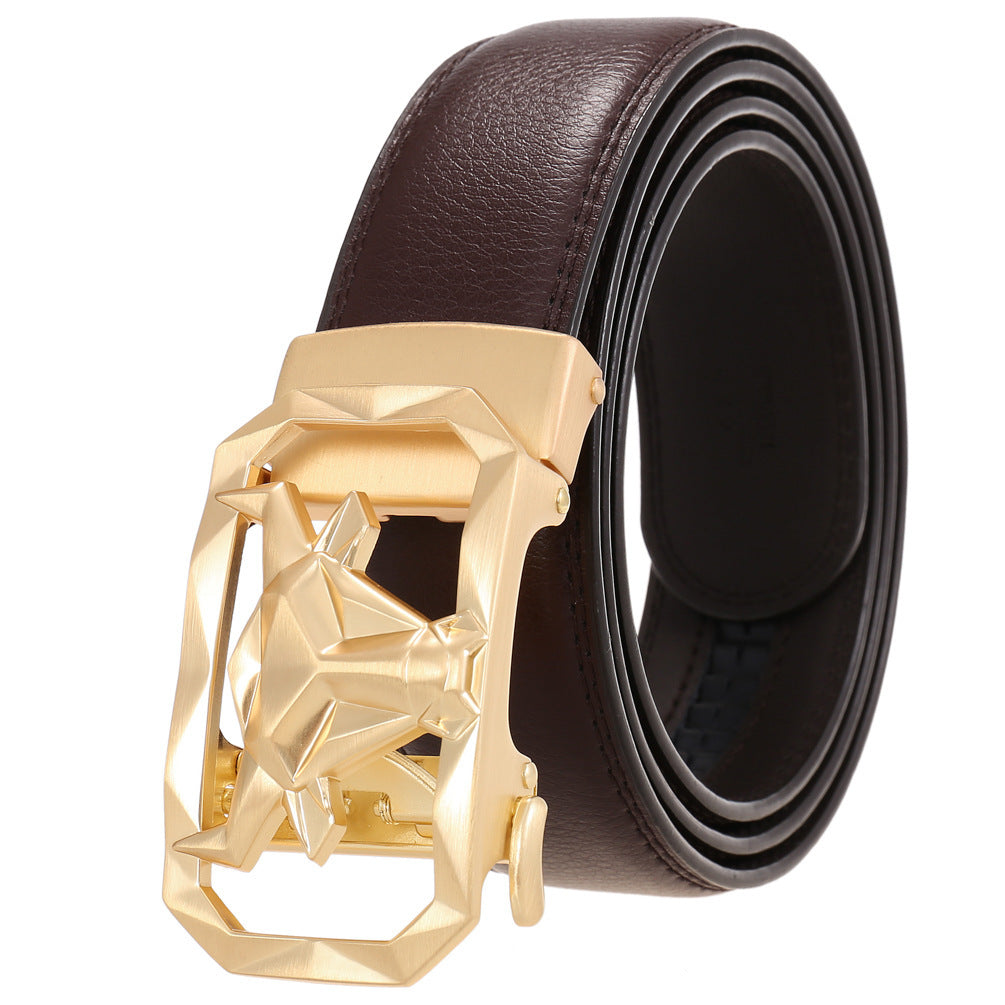Fashion Men's Leather Belt Alloy Buckle
