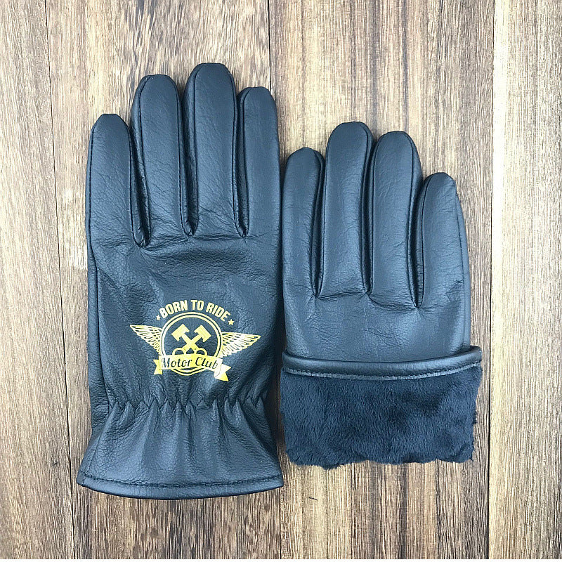 Outdoor Retro Fleece-lined Winter Cycling Gloves