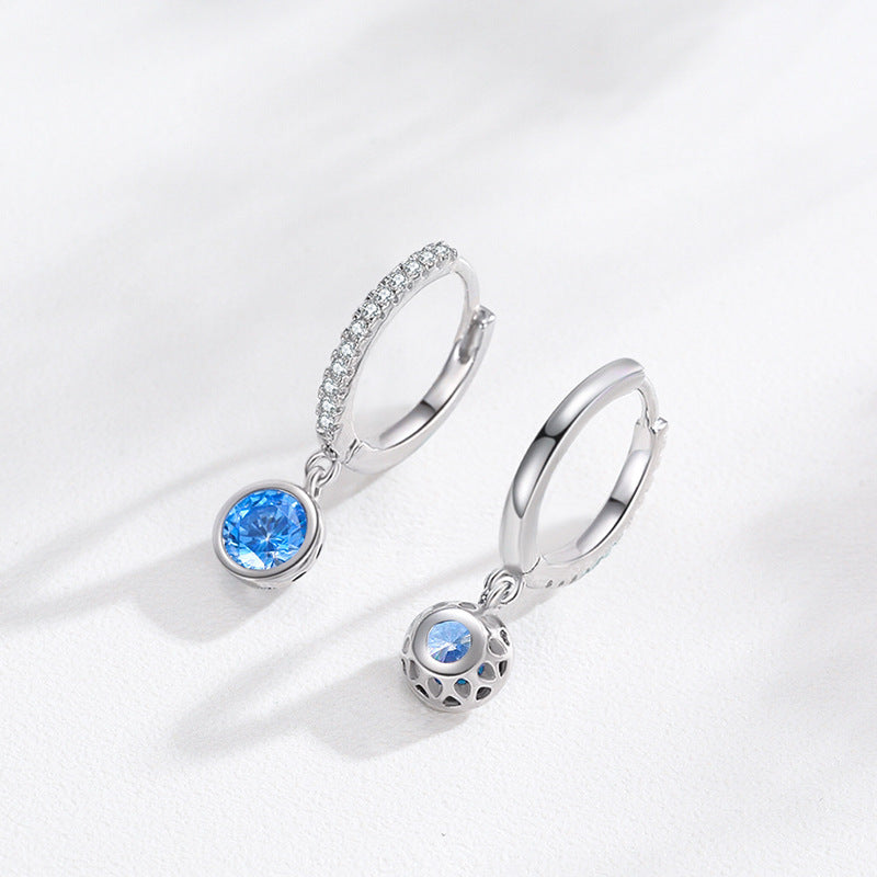 Women's Sea Blue Diamond Jewelry Set
