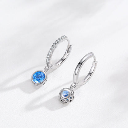 Women's Sea Blue Diamond Jewelry Set