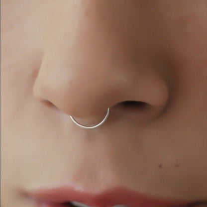 Non-piercing Nose Ring Plated 14K Gold Nose Stud