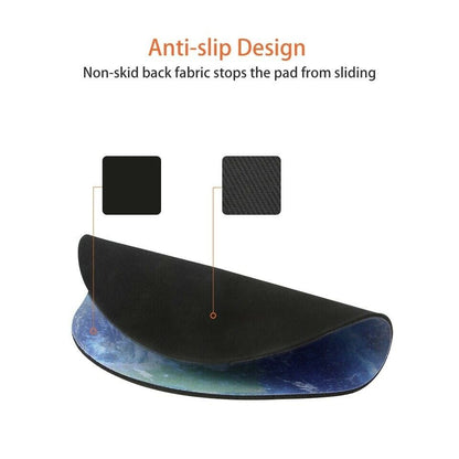 Round Gaming Mouse Pad for PC, Laptop, and Notebook - Non-Slip Mice Mat
