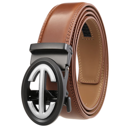 Automatic Alloy Buckle Men's Cowhide Belt