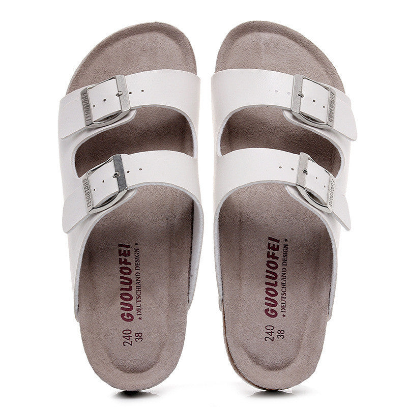 Sandals And Slippers With Double Buckle