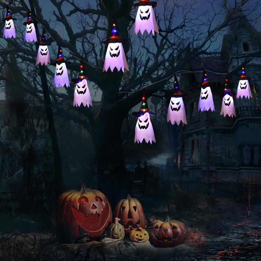 Halloween Ghost Lantern String Lights Holiday Decoration
