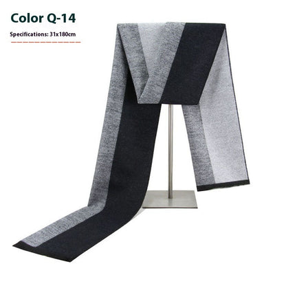 Men's Winter Warm Striped Business Scarf