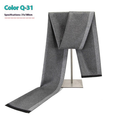 Men's Winter Warm Striped Business Scarf