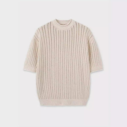 Unisex Niche Design Hollow Knitwear T-shirt