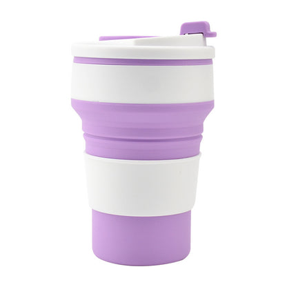 Folding Collapsible Mug with Cover for Coffee and Travel