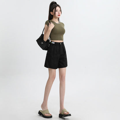 Summer Ultra-thin Tencel Lyocell Denim Shorts
