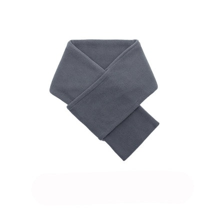 Men's Autumn Winter Solid Color Polar Fleece Scarf