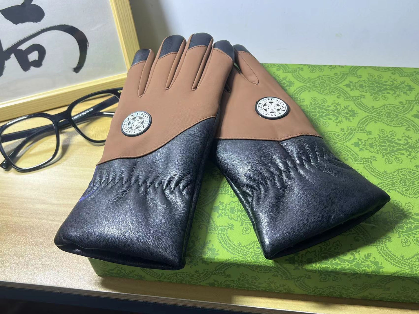 Knitted Winter Warm Open Finger Windproof Gloves
