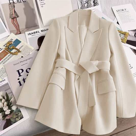 Slim Fit Slimming Graceful And Fashionable Black Tie Small Tailored Suit Top