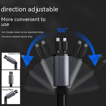 Metal Car Charger 100W USB Type C Adapter