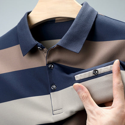 Fashion Colorblock Striped Long Sleeve T-shirt