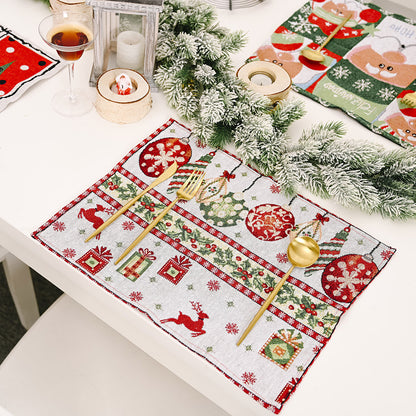 Christmas Knitted Cloth Placemats