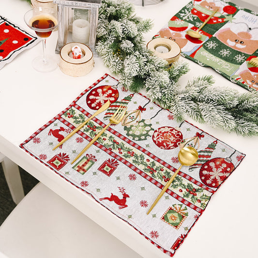 Christmas Knitted Cloth Placemats