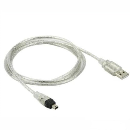 Transparent White USB AM to 4P Cable