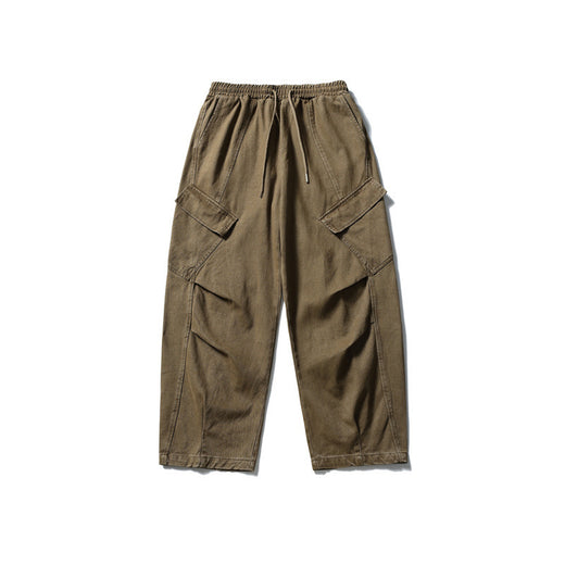 Japanese Retro Simple Solid Color Loose Overalls