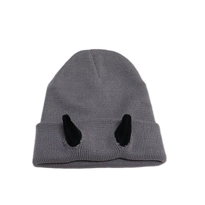 Autumn Winter Devil Horn Knitted Wool Cap