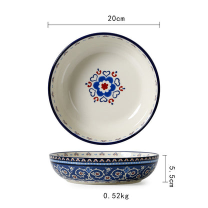 Ceramic Tableware Pastoral Dinner Plate