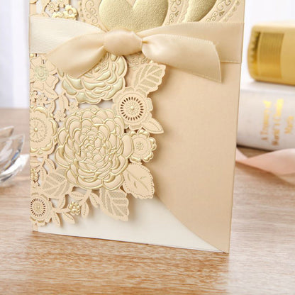 Chinese Style Ribbon Wedding Invitation