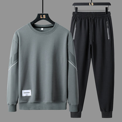 Men's Round Neck Sweater Pants Outfit