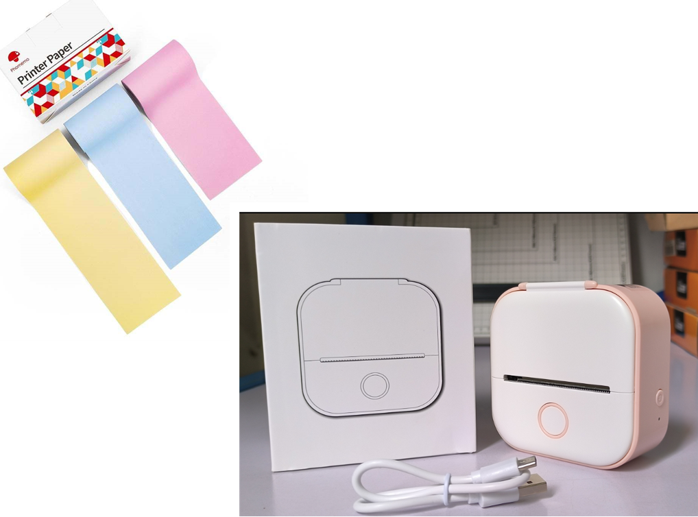 Mini Portable Thermal Label Printer - Ideal for Students and Price Tags